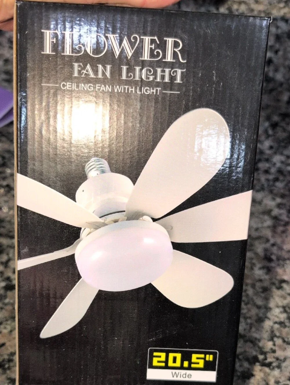 Flower Ceiling Fan With Light And  Remote -  - Screw In Light Bulb Socket